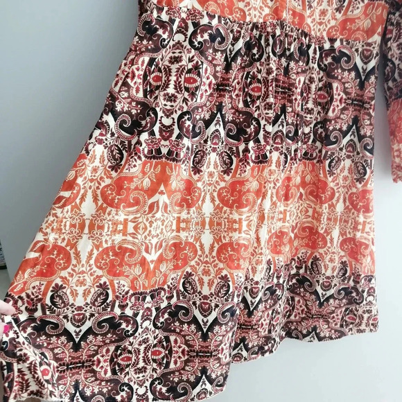 Agua Bendita for Anthropologie Elayna Cotton Midi Long Sleeve Dress Large Petite - Picture 7 of 17